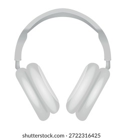 White wireless headphones. vector illustration