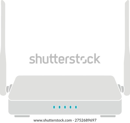 White wireless wi-fi router icon, without background