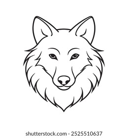 White Wolf Head with Talent Eyes