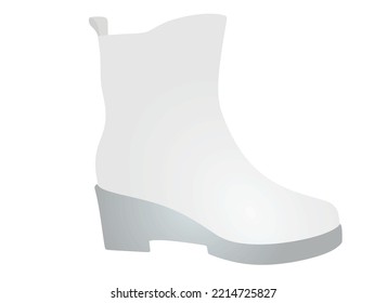 White woman ankle shoe. vector illustration