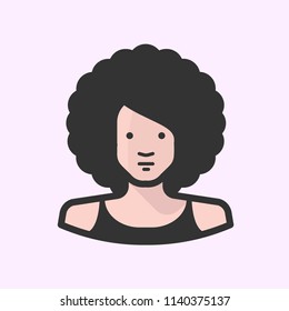 White woman with big disco hair