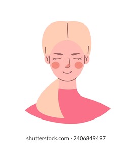 white woman with blond hair in a pink sweater. barbicore
