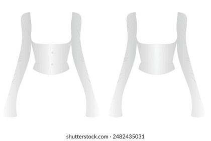 White  woman blouse. vector illustration