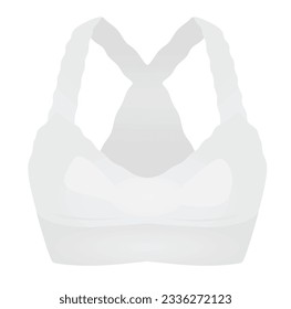 White  woman bra. vector illustration