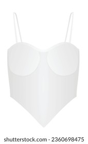 White  woman bra. vector illustration