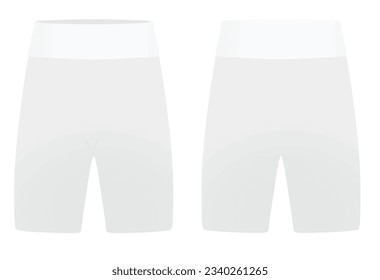 White woman cycling shorts. vector illustration