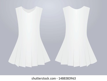 White woman dress. vector illustration