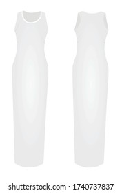 White woman dress. vector illustration