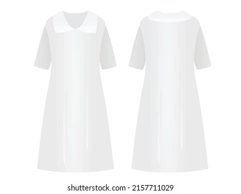 White woman dress. vector illustration