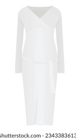 White woman dress. vector illustration