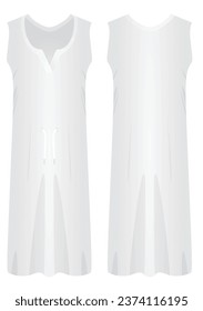 White woman dress. vector illustration