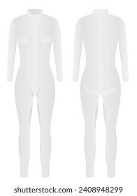 White woman jumpsuit. vector illustration