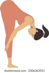 White woman pregnant sun salutation yoga pose 