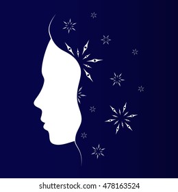 Human Profile Picture Snowflake Vector Icon Stock Vector (Royalty Free ...