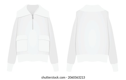 White woman sweater. vector illustration