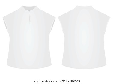 White woman t shirt. vector