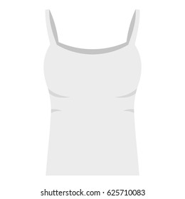 White woman tank top icon flat isolated on white background vector illustration
