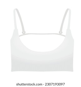 White  woman top. vector illustration