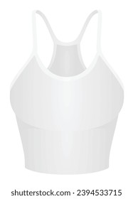 White  woman top. vector illustration