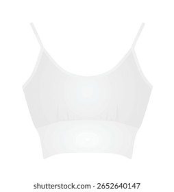 White  woman top. vector illustration