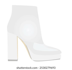 White women boots. vector illustration
