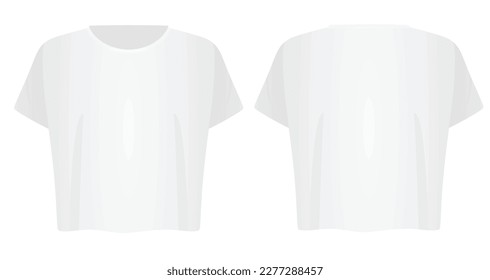 White women crop top. vector illustration