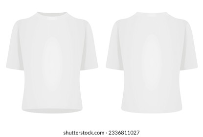 White women crop top. vector illustration