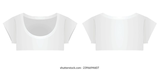 White women crop top. vector illustration