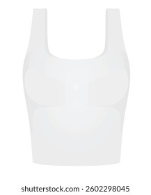 White women crop top. vector illustration