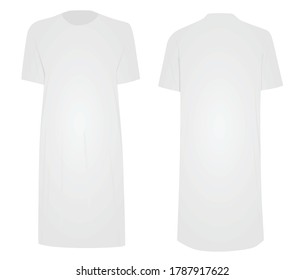 White women dress. vector illustration