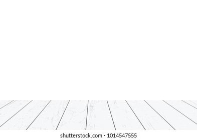 Madera blanca aislada de fondo blanco. Ilustración vectorial.
