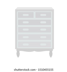White wood locker. Flat design icon vector illustration.