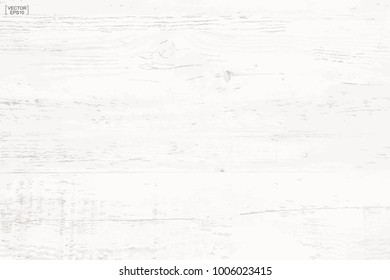 White wood pattern and texture for background. Vector illustration.