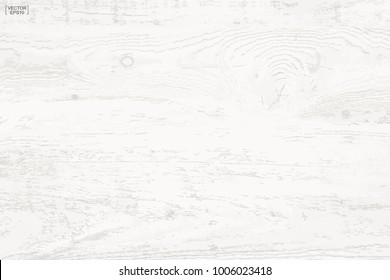 White wood pattern and texture for background. Vector illustration.