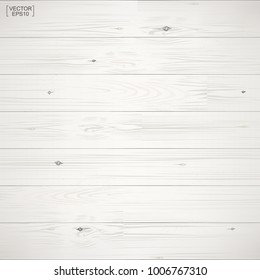 White wood pattern and texture for background. Vector illustration.