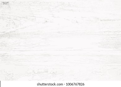 White wood pattern and texture for background. Vector illustration.