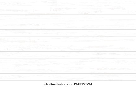 White wood pattern and texture for background. Vector illustration.