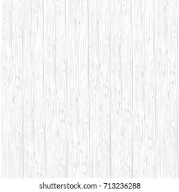 White wood plank. Empty old white rustic wooden sign, nailed, with shadow. Realistic vector illustration.Wood plank texture vector background