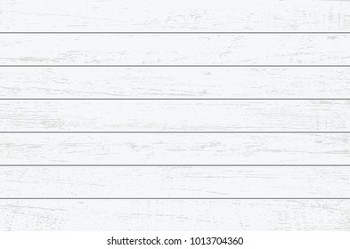White wood plank texture for background. Vector illustration.
