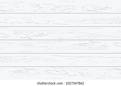 White wood plank texture for background. Vector illustration.