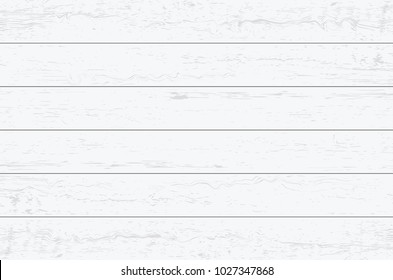 White wood plank texture for background. Vector illustration.