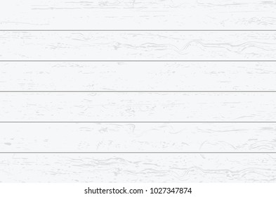White wood plank texture for background. Vector illustration.