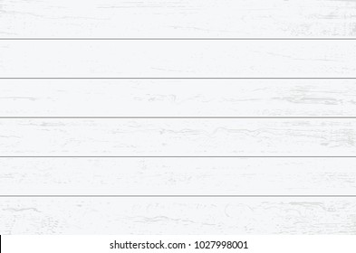 White wood plank texture for background. Vector illustration.