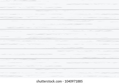 White wood plank texture for background. Vector illustration.