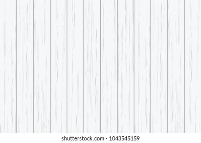 White wood plank texture for background. Vector illustration.