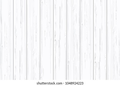 White wood plank texture for background. Vector illustration.