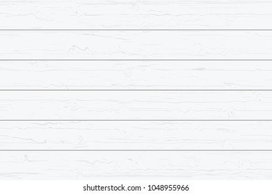 White wood plank texture for background . Vector illustration.