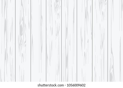 White wood plank texture for background. Vector illustration.
