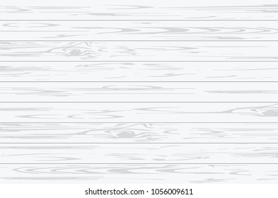 White wood plank texture for background. Vector illustration.