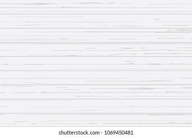 White wood plank texture for background. Vector illustration.